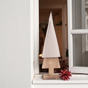 Juletræ med læder hue - gratis gravering af navn